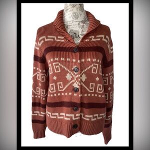 Pendelton Womens Size XS Westerly Southwestern Cotton Cardigan Sweater Button